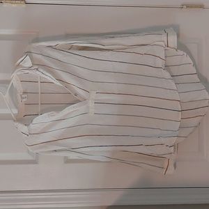 FINAL SALE Linen Striped Blouse